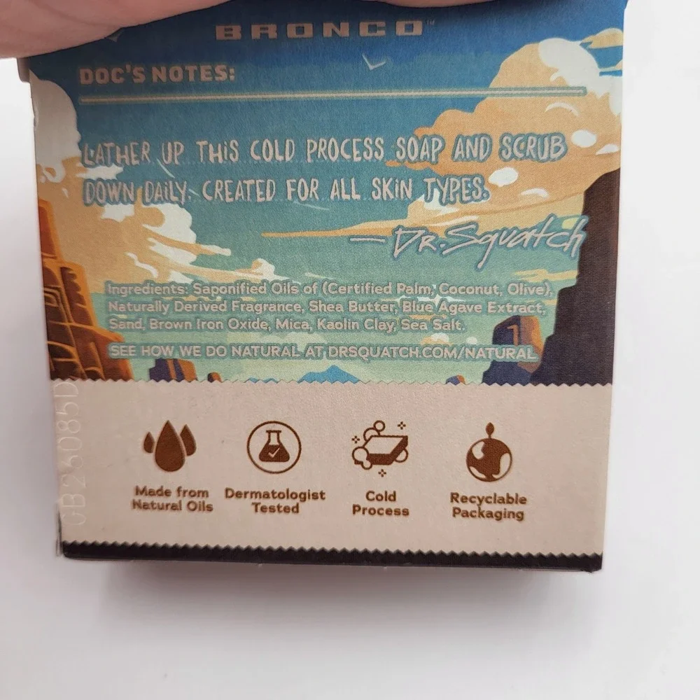 (4) Dr. Squatch Bronco Bricc Men's Natural Bar Soap Heavy Grit 5oz Blue Agave